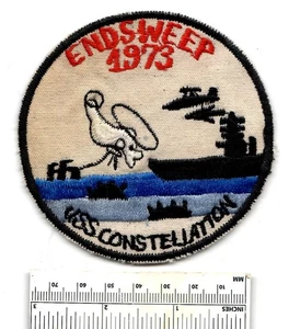 Vietnam War USS CONSTELLATION CV-64 Operation End Sweep 1973 Patch CVA - Picture 1 of 2