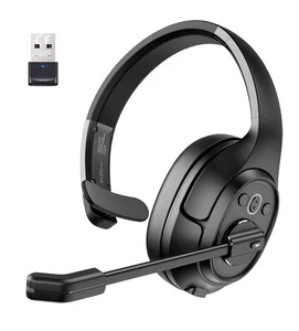Trucker Bluetooth Headset With Dongle Noise Cancelling Mute 30H 164FT Range - Picture 1 of 8