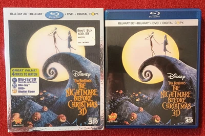 The Nightmare Before Christmas (Blu-ray 3D, 1993) BLU-RAY + DVD Lenticular Cover - Image 1 of 4