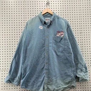 Chase Authentics Miller Light Nascar Rusty Wallace Demin Button Down Size Large - Picture 1 of 24