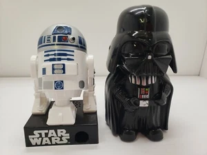 Lot of 2 Star Wars Darth Vader Flashlight /R2D2 Candy Dispenser 5" Free Shipping - Picture 1 of 8