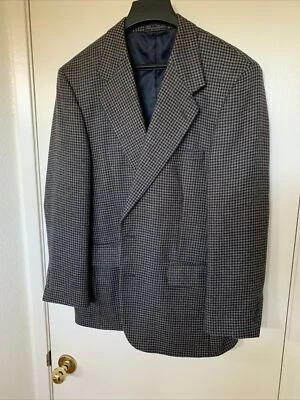 Винтажное спортивное пальто ручной работы Hardy Amies 60-е 70-е Houndstooth блейзер размер 42 R - Изображение 1 из 4