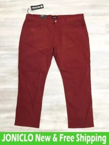 Jeans Men's New With Tag  M2789 BURGUNDY By Makobi - Picture 1 of 6