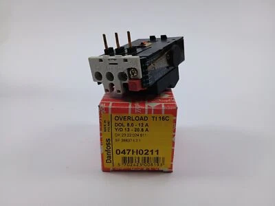 Danfoss 047H0211 Overload Relay TI 16 DOL 8.0-12 A Y/D 13-20.8 A - Image 1 of 4