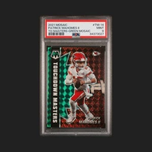 Patrick Mahomes Mosaic Touchdown Masters Green TM-14 PSA 9 - Picture 1 of 2