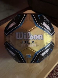Wilson Hex Stinger Size 3 Gold & Black Soccer Football Ball WTE842003 YJY Used - Picture 1 of 1