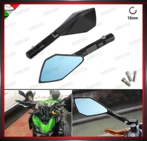 SPECCHIETTI MOTO SCOOTER NAKED IN METALLO NERO 10MM REGOLABILI CUSTOM DX + SX - Imagen 1 de 5