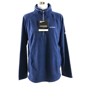 Craghoppers Womens Fleece Pullover 1/4 Zip Lightweight Navy Blue Size 10 - Picture 1 of 7