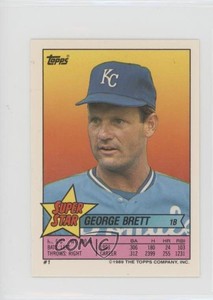 1989 Topps Super Star Sticker Back Cards George Brett Kirby Puckett ( 293) HOF