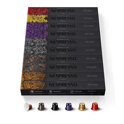 NESPRESSO ORIGINAL, Auswahl an Espresso und Lungo Kaffees, 100 Kaffeekapseln - Bild 1 von 4
