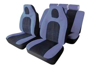 Cosmos 10102 D-Zine 2 Full Set Blue and Black FabricPolyester Seat Cover - Picture 1 of 1