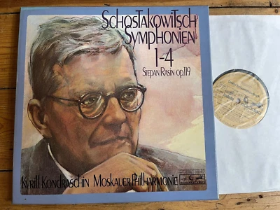 300 597.435 Shostakovich Symphony 1-4 etc. Kondrashin Moscow Phil 3 LP box - Image 1 of 3