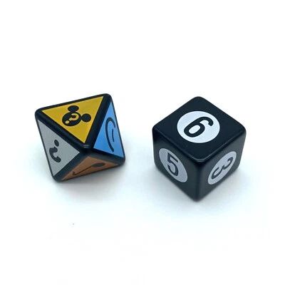 Pequeña escena Disney it? Juego de 2 piezas de repuesto para juego de mesa de dados Foto 1 de 2