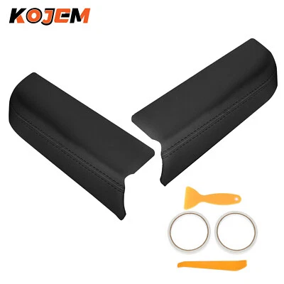 Para Honda Pilot 09-15 Paneles Puerta Delantera Reemplazar Cuero Apoyabrazos Cubierta Recubrimiento Negro Foto 1 de 4