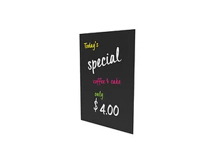 MENU Notice BOARD Acrylic 4.5 mm Black Gloss 400mm x 600mm Pubs Specials - Picture 1 of 2