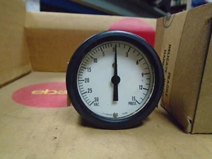 Medidor de presión/vacío pequeño de 2 pulgadas-U S Guage Co. N.Y 30 vacío 15 prensa - Imagen 1 de 4