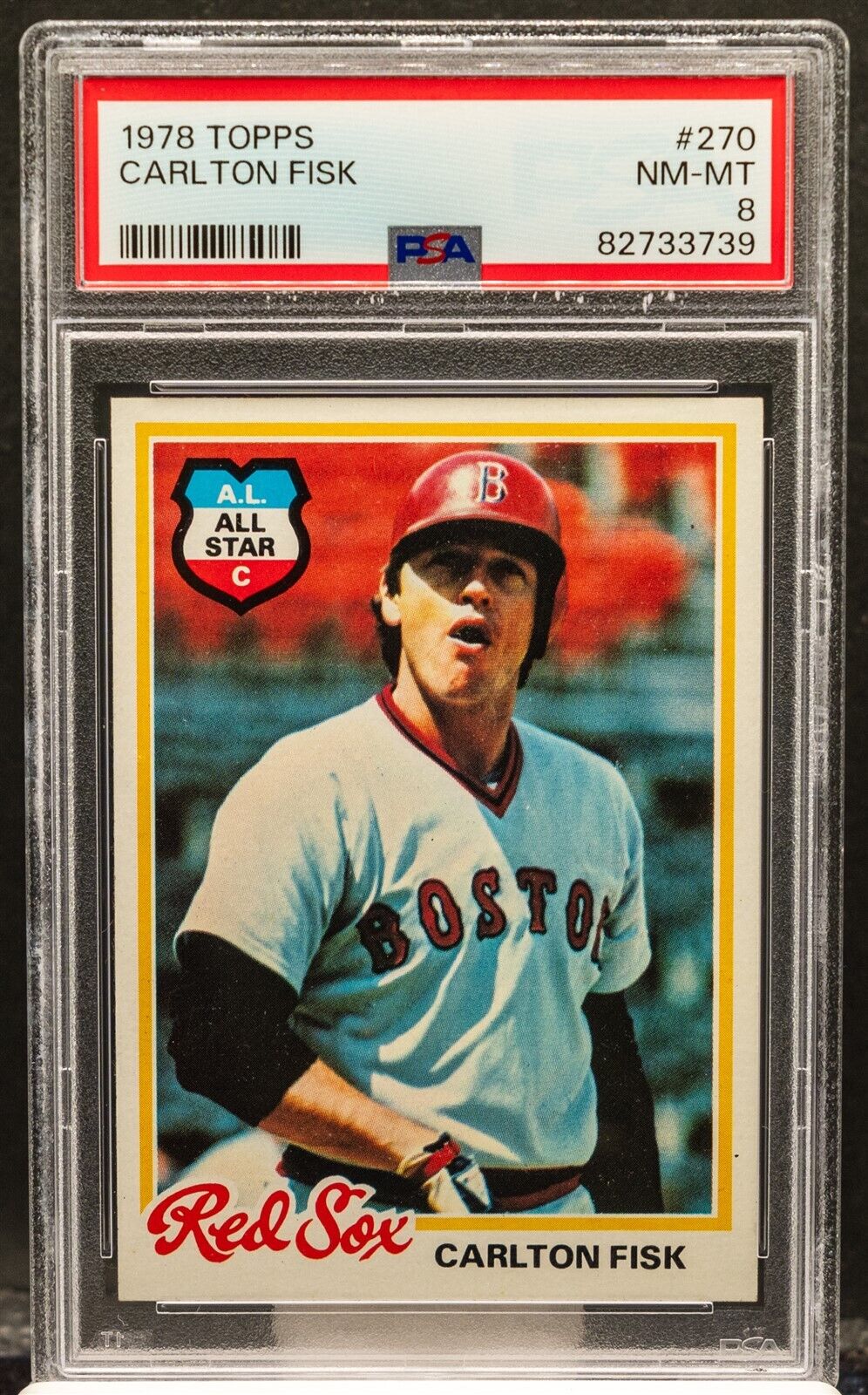 82733739 Carlton Fisk 1978 Topps All Star #270 Red Sox PSA 8