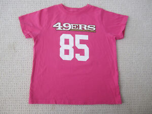 San Francisco 49ers Shirt Girls Large Pink George Kittle #85 NFL Football