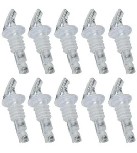 NEW 10 1 oz Clear (PP-14C) Measured Liquor Pourer Pour Spout No Leak - Picture 1 of 6