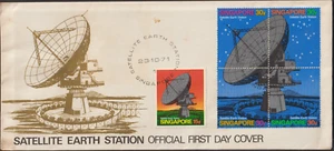 (SF30)MALAYSIA SINGAPORE 1971 SATELLITE EARTH STATION FDC. 2017 ISC CAT RM 180 - Picture 1 of 2
