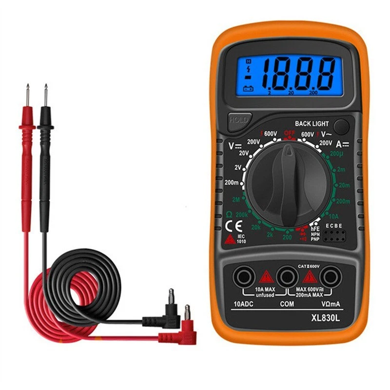 HOMTAS Digital Multimeter Messgerät Voltmeter Strom Amperemeter Kapazität Profi Prüfer