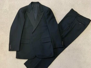 J.Press Tuxedo Suit Set Top and Bottom color black wool business fashion Mens - Picture 1 of 10