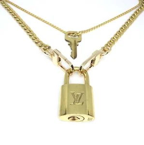 Louis Vuitton Padlock Necklace with Double Chain - Picture 1 of 8