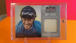 AWESOME 2015 PANINI AMERICANA GARY STEVENS RELIC CARD ~ HORSE RACING ~ JOCKEY - Picture 1 of 2