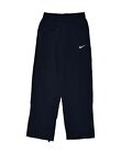 NIKE Boys Tracksuit Trousers 10-11 Years Medium Navy Blue Polyester PQ20