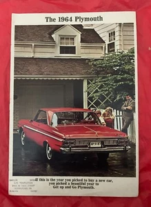 1964 Plymouth "FURY / BELVEDERE / SAVOY" - Original Car Brochure / Catalog - Imagen 1 de 9