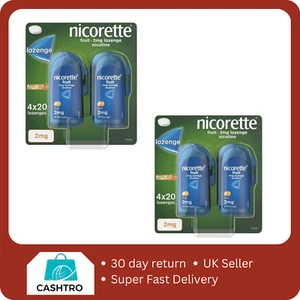 2 X Nicorette Fruit 2mg Lozenges – 80 Lozenges (4 X 20) - Picture 1 of 1