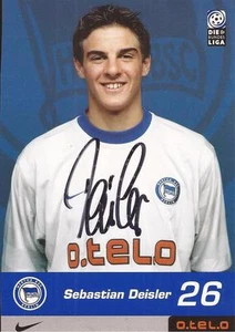 HERTHA BERLIN: SEBASTIAN DEISLER SIGNED 6x4 OFFICIAL PORTRAIT PROMO/PHOTO+COA - Picture 1 of 1
