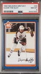 1982 Neilson's Gretzky #40 Clear The Slot Edmonton Oilers PSA 8 NM-MINT POP 15 - Picture 1 of 2