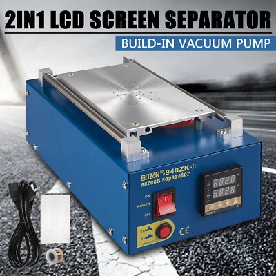 Pompa Vuoto Schermo LCD Vetro Separatore Calore Piastra Calda 7" Macchina Riparazione Schermo - Immagine 1 di 4