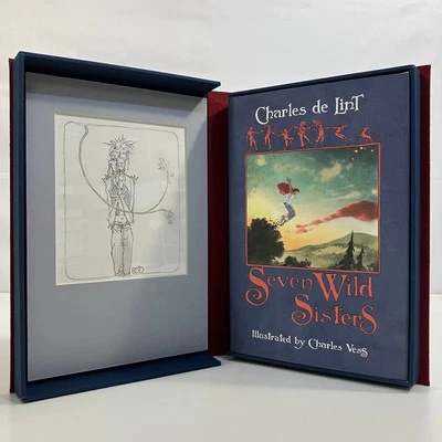 SIGNED Seven Wild Sisters Charles de Lint Limited Special Ed 2002 HCDJ in Box Foto 1 de 4