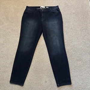 Lafayette 148 New York Women’s Mercer Skinny Jeans Size 14 Mid Rise Dark Wash - Picture 1 of 11