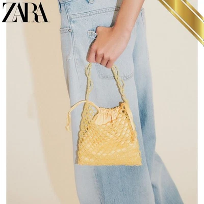 Zara 2025 Luxury Beaded Mini Bucket Bag | Satin Inner Pouch - Zara Original - Image 1 of 4