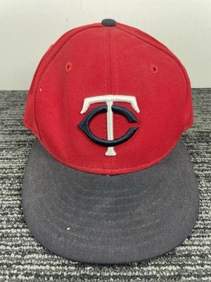 🔥 Minnesota Twins New Era 59Fifty Fitted Hat Cap Sz 7 3/8 Red Twin Cities Logo - Image 1 of 4