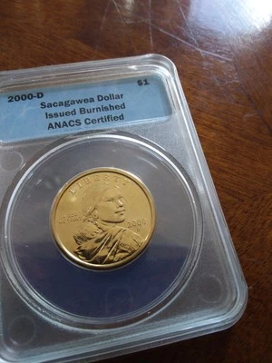 2000 D DDO/RDD Burnished Sacagawea Millennium Dollar - Image 1 of 4