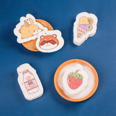 Non- Cartoon Dishwashing Cloth Compressed Pulp Sponge Rag - Bild 1 von 4