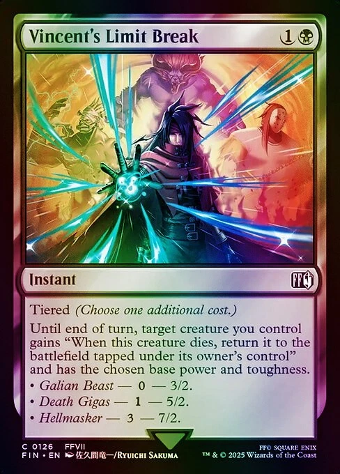 Vincent's Limit Break FINAL FANTASY (FIN) NM MTG Foil - Image 1 of 1