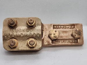 MORSETTO BULLONATO IN RAME BURNDY NAR40-2N 500 MCM 800 [2ES2-7] - Foto 1 di 6