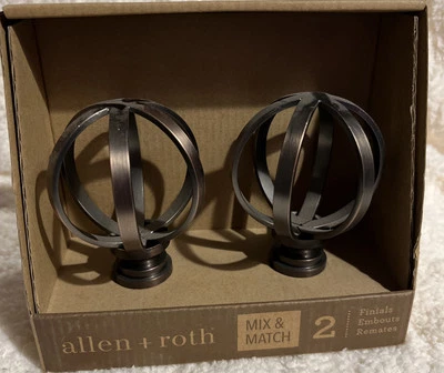 Allen & Roth, #0634454, bronce frotado con aceite, remates para varillas de 1" de diámetro Foto 1 de 4