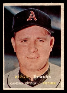 1957 Topps - Virgil Trucks #187 VG LIGHT CREASE - Picture 1 of 2