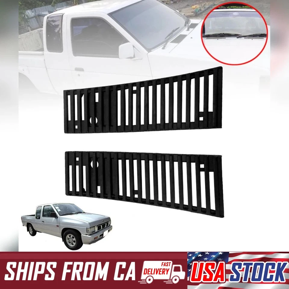 For Nissan D21 Hardbody Pickup 1986-1997 Truck Vent Grille Black Pair LR - Imagem 1 de 4