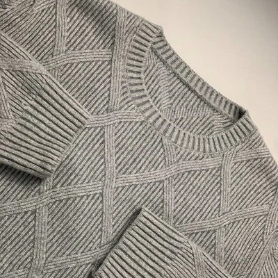 Gran Sasso Mens Knit Sweater Crewneck Pullover 52 Gray Cashmere Wool Blend NoTag - Image 1 of 4