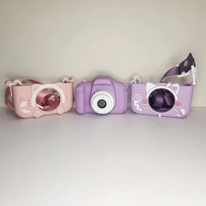 Cámara digital para niños, 32G MicroSD, 2 estuches morados y rosas y cable de carga PROBADO - Imagen 1 de 14