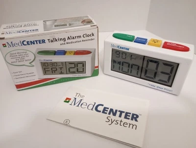 MedCenter "Toma tus pastillas" Reloj despertador parlante Recordatorio de medicamentos Alertas Medicamentos Foto 1 de 4