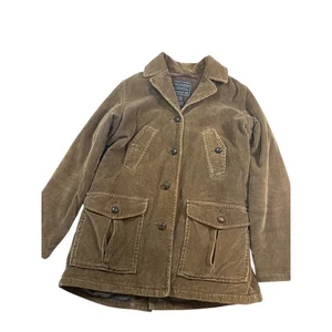 Chaqueta de Camionero Abercrombie Fitch Para Hombres Pana Marrón Botón Delantero Informal Mediana - Imagen 1 de 5