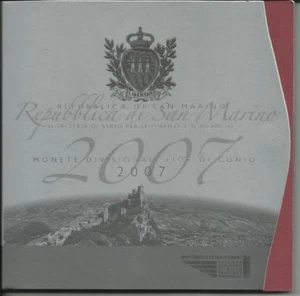 REPUBBLICA SAN MARINO 2007 DIVISIONALE 9 VALORI FDC - Picture 1 of 2